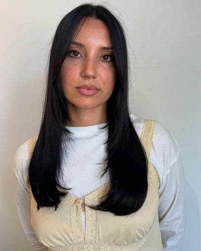 Straight Cut with Center Part