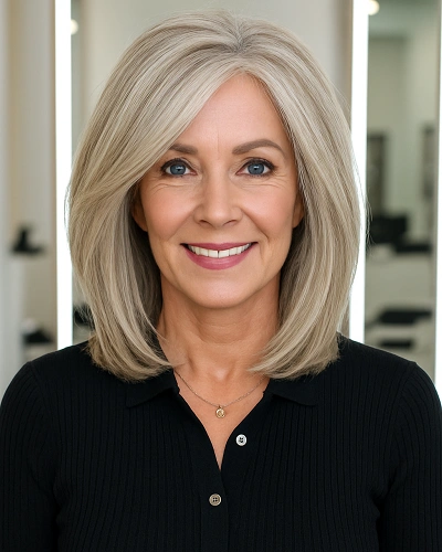 Swept Back Lob Haircuts