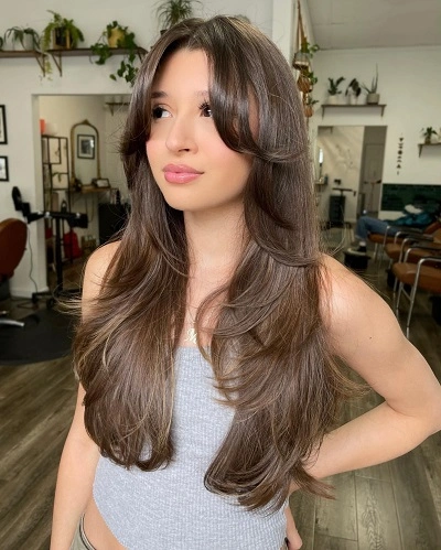 Wispy Bangs with Layers