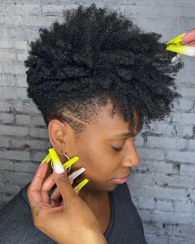 Afro with Tapered Sides