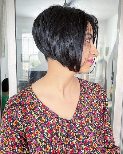 Angled Bob with Undercut