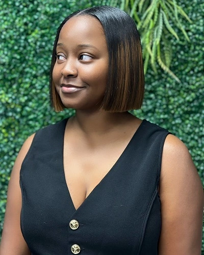 Blunt Bob with Center Part