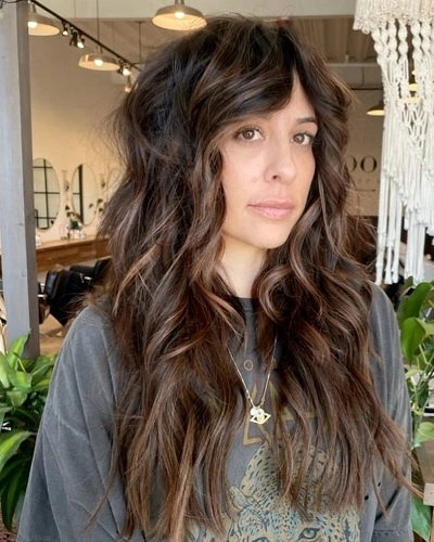 Boho Layers with Center Part