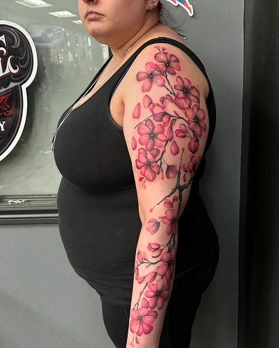 Cherry Blossom Tattoo Sleeve Women