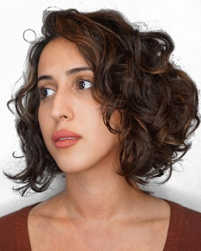 Chin Length Curly Bob
