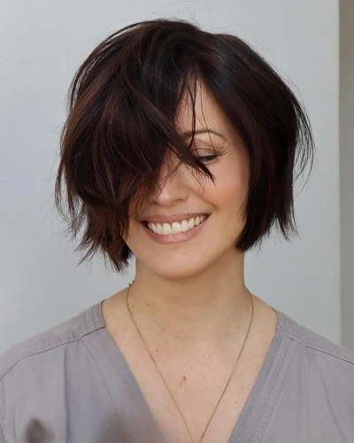 Cropped Cut with Side Bangs
