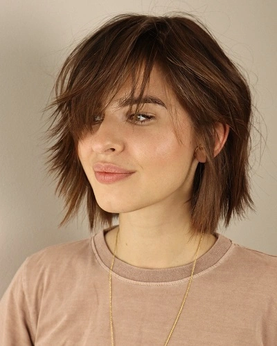 Cropped Cut with Side Bangs