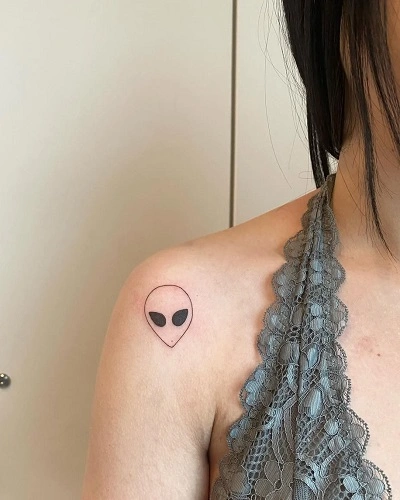 Cute Alien Tattoo for Women