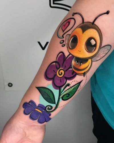 Cute Bee Tattoos for Women