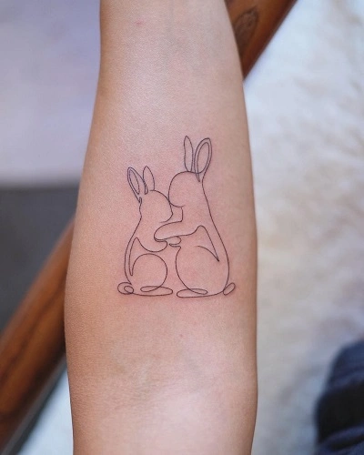 Cute Bunny Tattoos for Women