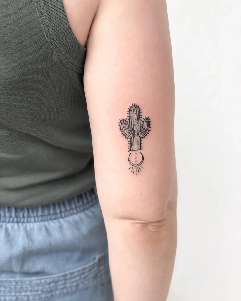 Cute Cactus Tattoos for Women