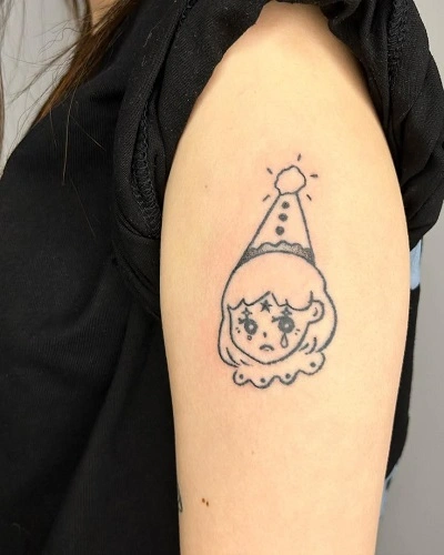 Cute Clown Tattoos for Women