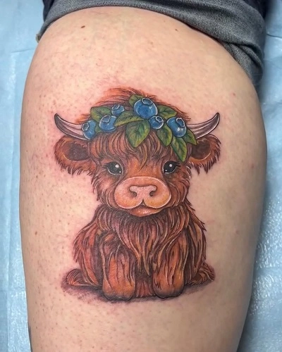 Cute Cow Tattoos for Women