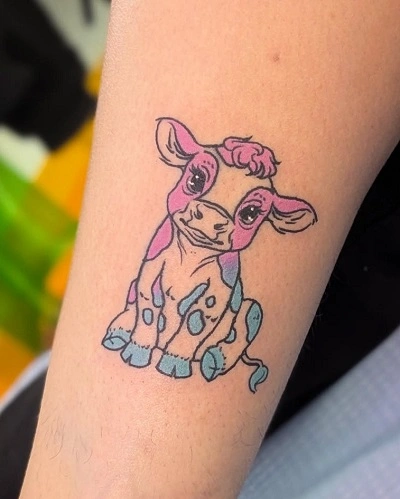 Cute Cow Tattoos for Women