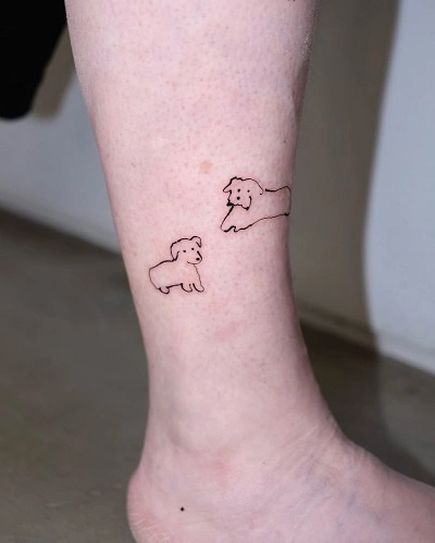 Cute Dog Tattoos for Women