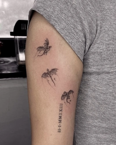 Cute Dragon Tattoos for Women