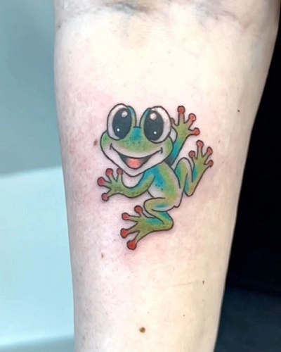 Cute Frog Tattoos for Women