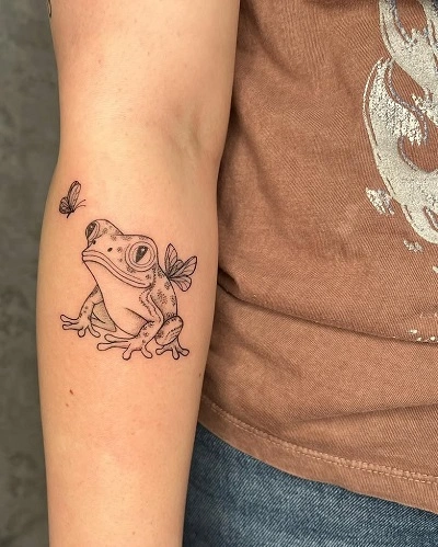 Cute Frog Tattoos for Women