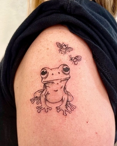 Cute Frog Tattoos for Women