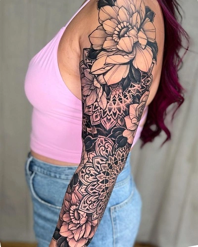 Floral Tattoo Sleeves for Women
