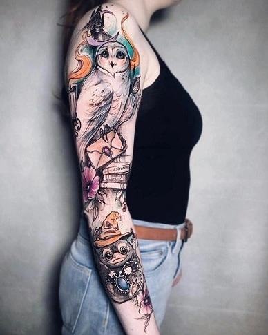 Harry Potter Sleeve Tattoos for Women