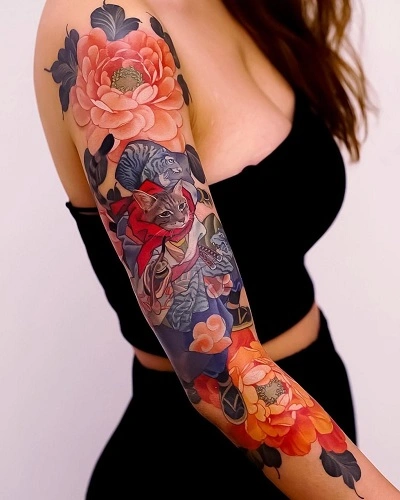 Japanese Sleeve Tattoo Women