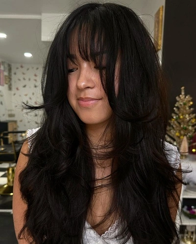 Long Hair with Feathered Layers