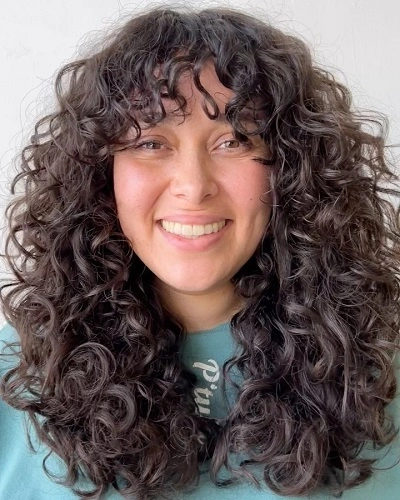 Medium Length Cut with Curls