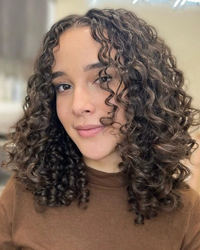 Medium Length Cut with Curls