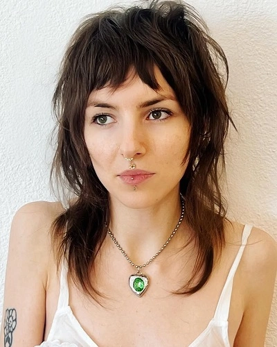 Modern Mullet Straight Hair Women