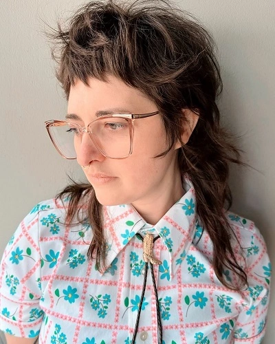 Modern Punk Mullet Woman