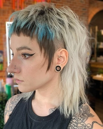 Modern Punk Mullet Woman