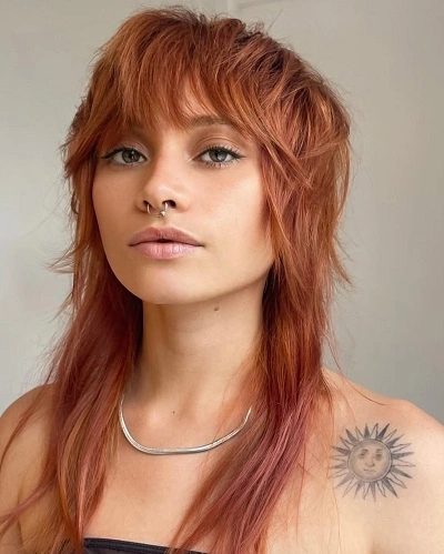 Modern Wolf Cut Mullet Woman