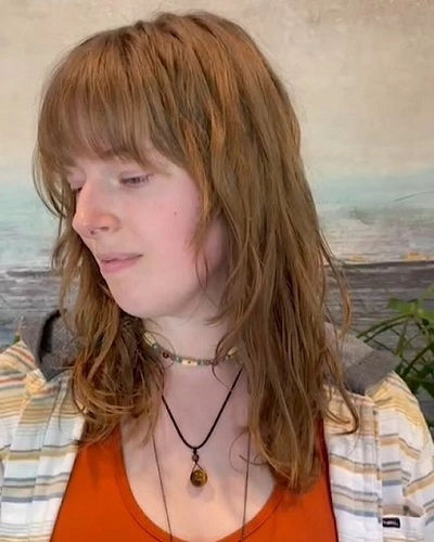 Modern Wolf Cut Mullet Woman