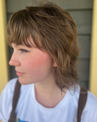 Short Modern Mullet Woman