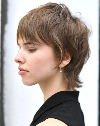 Short Modern Mullet Woman