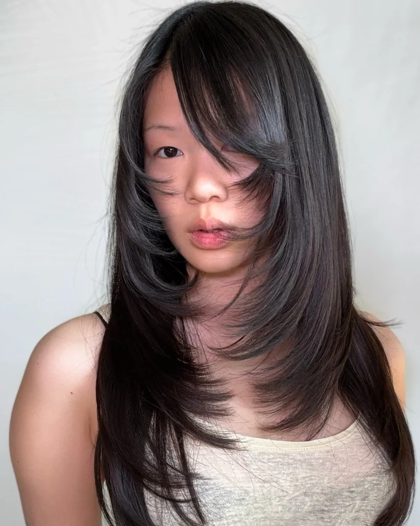 Shoulder Length Cut with Side Bangs