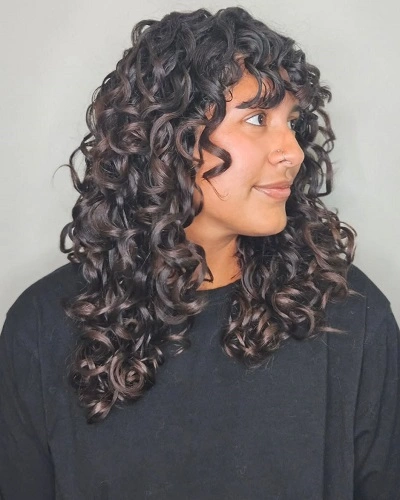 Shoulder Length Spiral Curls