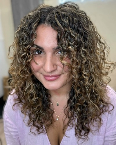 Soft Curls with Face Framing Layers