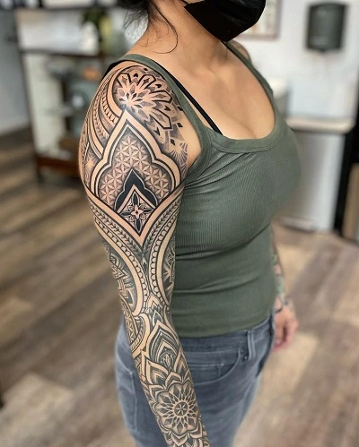 Tribal Tattoo Sleeve Women