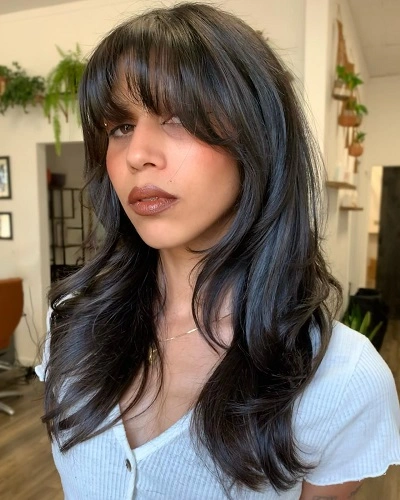 Wispy Layers with Long Side Bangs