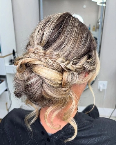 Bun with Braided Crown