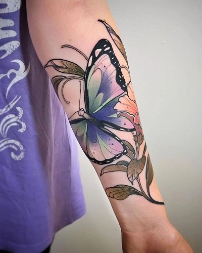 Butterfly Forearm Tattoos for Women