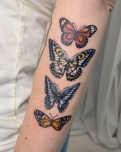 Butterfly Forearm Tattoos for Women