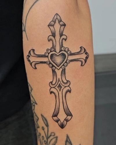 Cross Tattoos for Women on Forearm