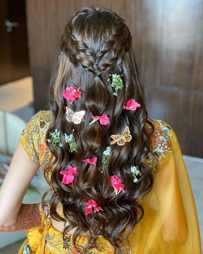 Crown Braid with Open Hair