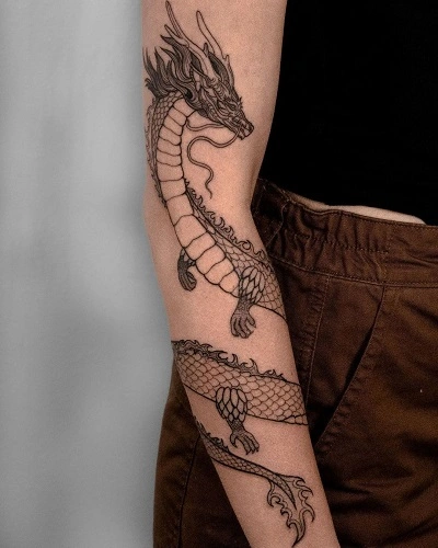 Dragon Forearm Tattoo for Women