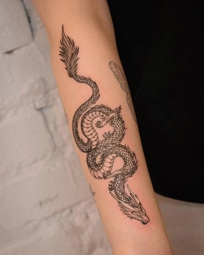 Dragon Forearm Tattoo for Women