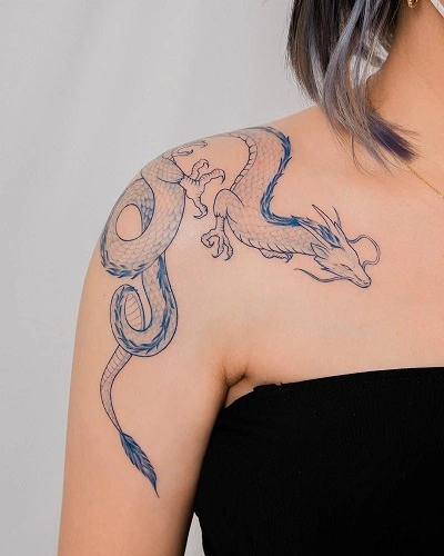 Dragon Shoulder Tattoos Female 