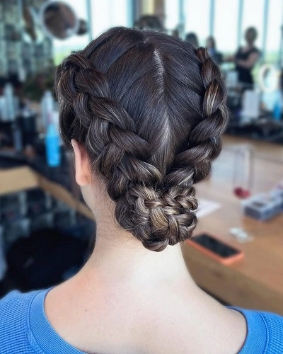 Dutch Braid Bun